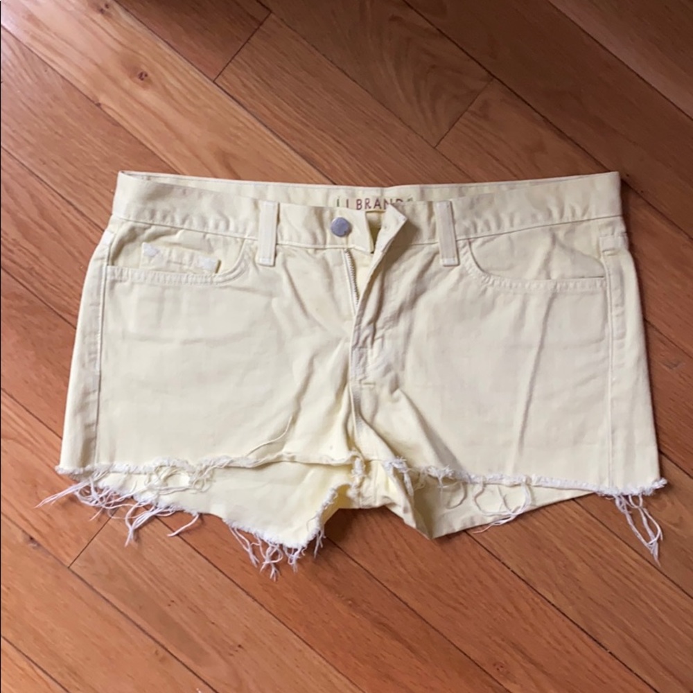 JBrand dye yellow shorts